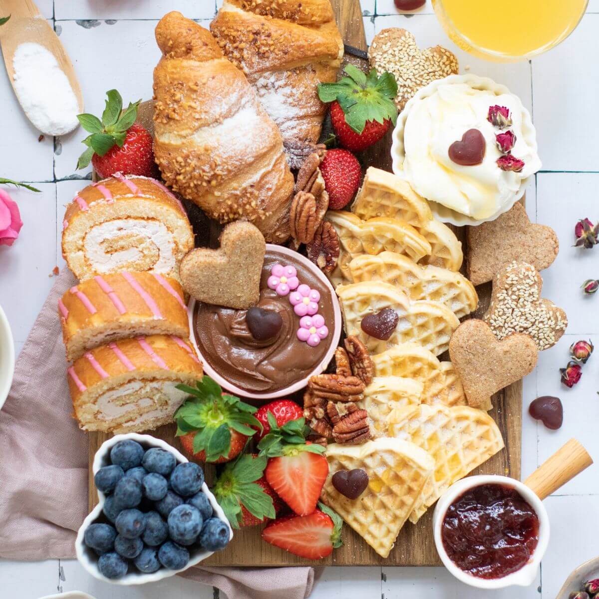 Valentine's Day Breakfast Board