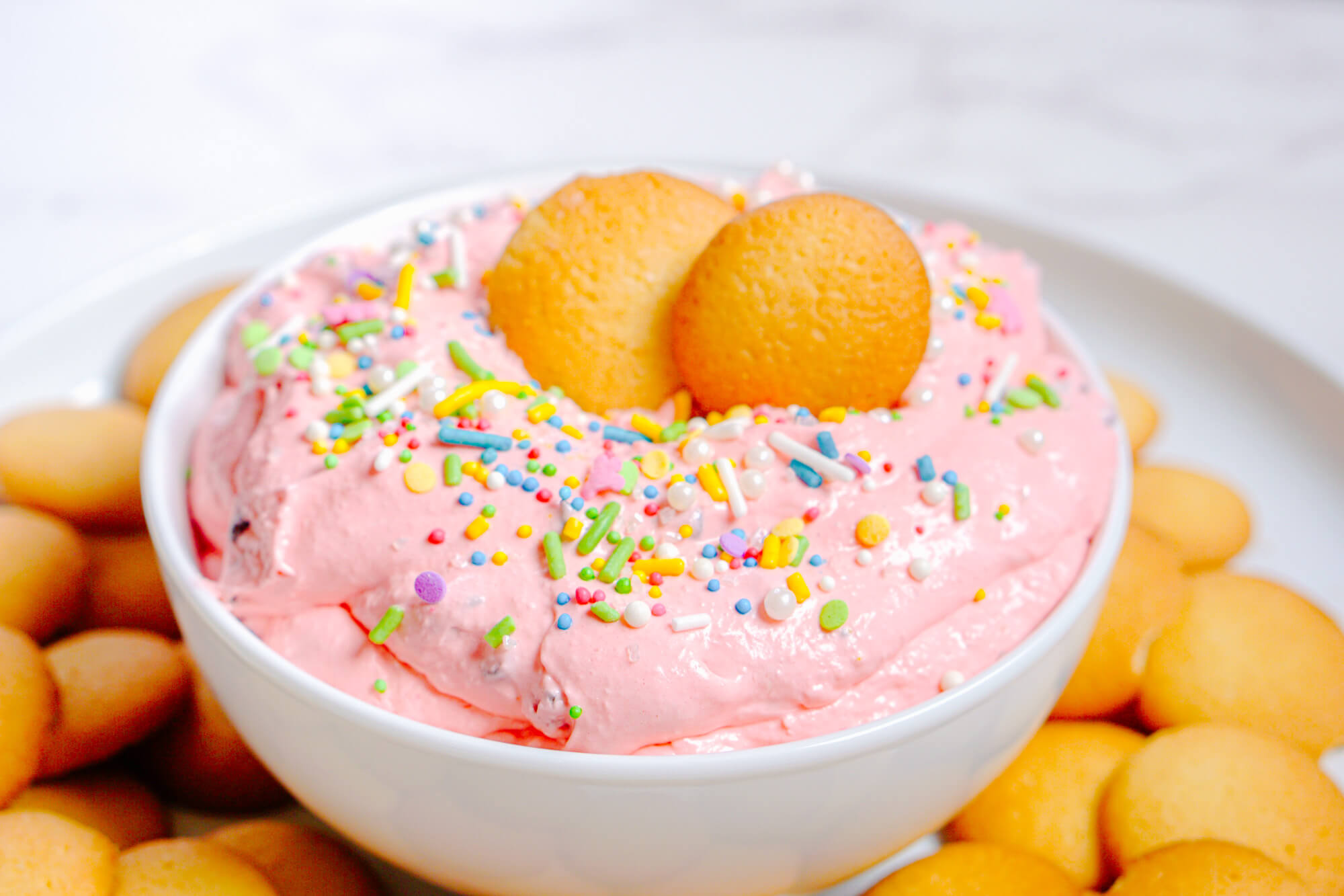 Easy Pink Cheesecake Dip
