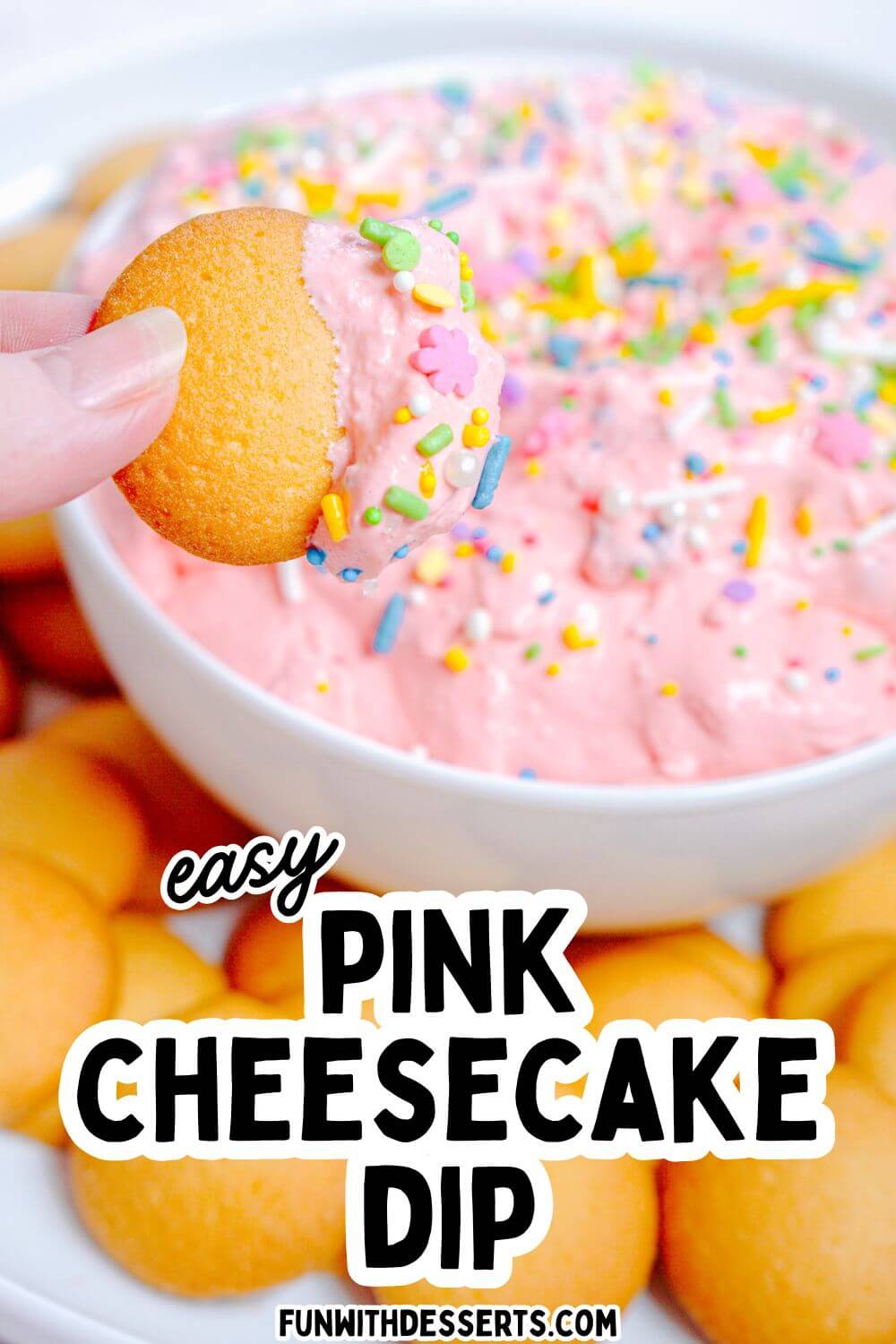 Pink Cheesecake Dip with Cream Cheese